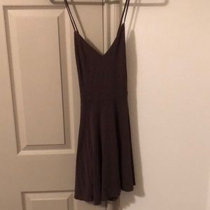 Olive Skater Dress with Criss Cross Straps